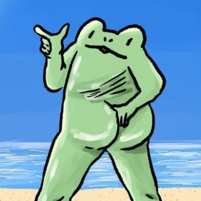 Fung flexing confidently on the beach